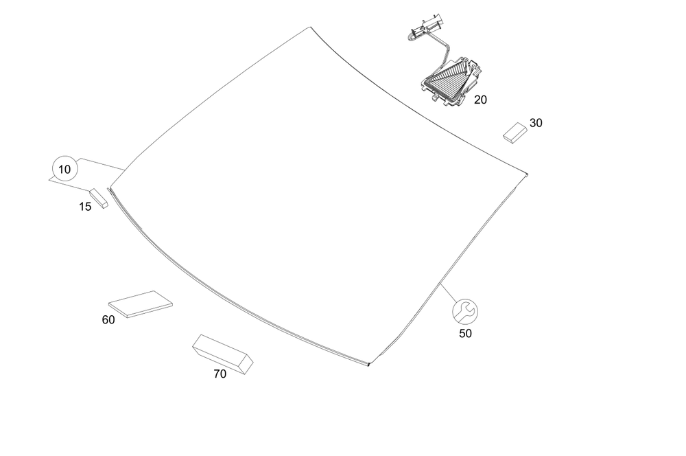 2016-2023 Mercedes-Benz Windshield 253-670-20-01 | Helms