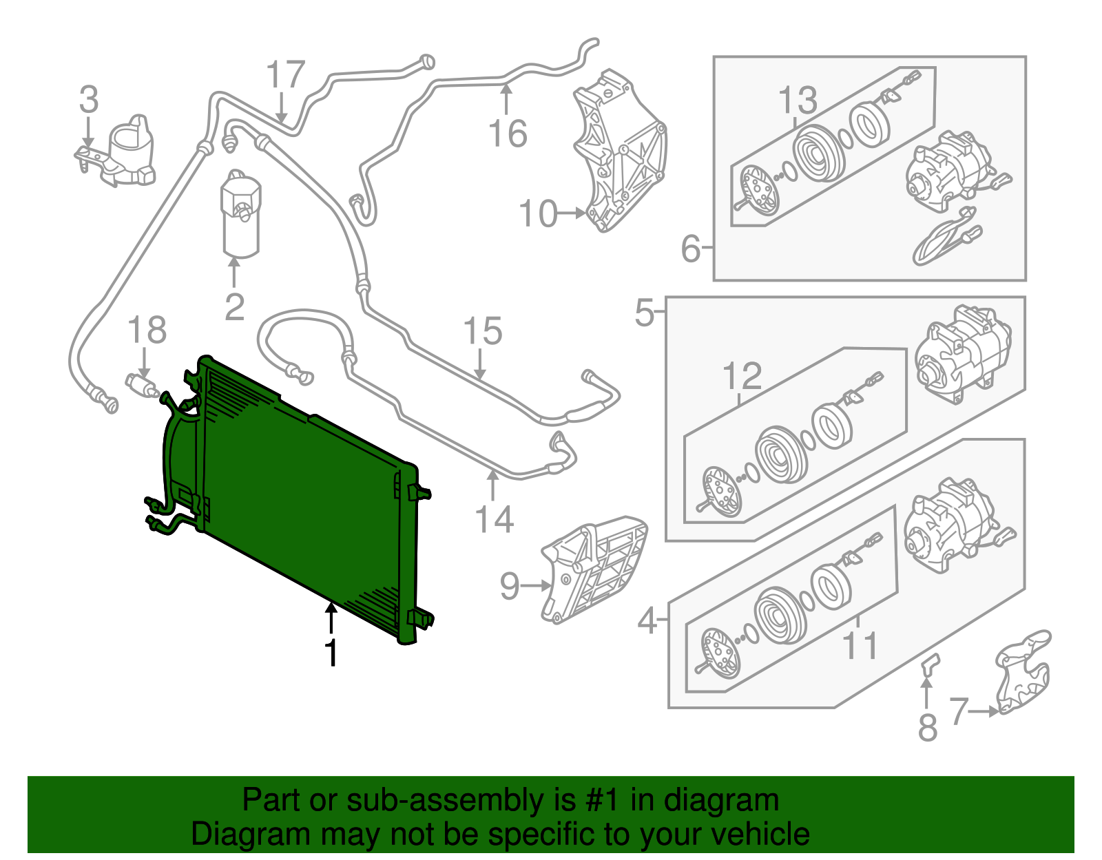 Condenser Assembly - Volkswagen (8D0-260-403-H)