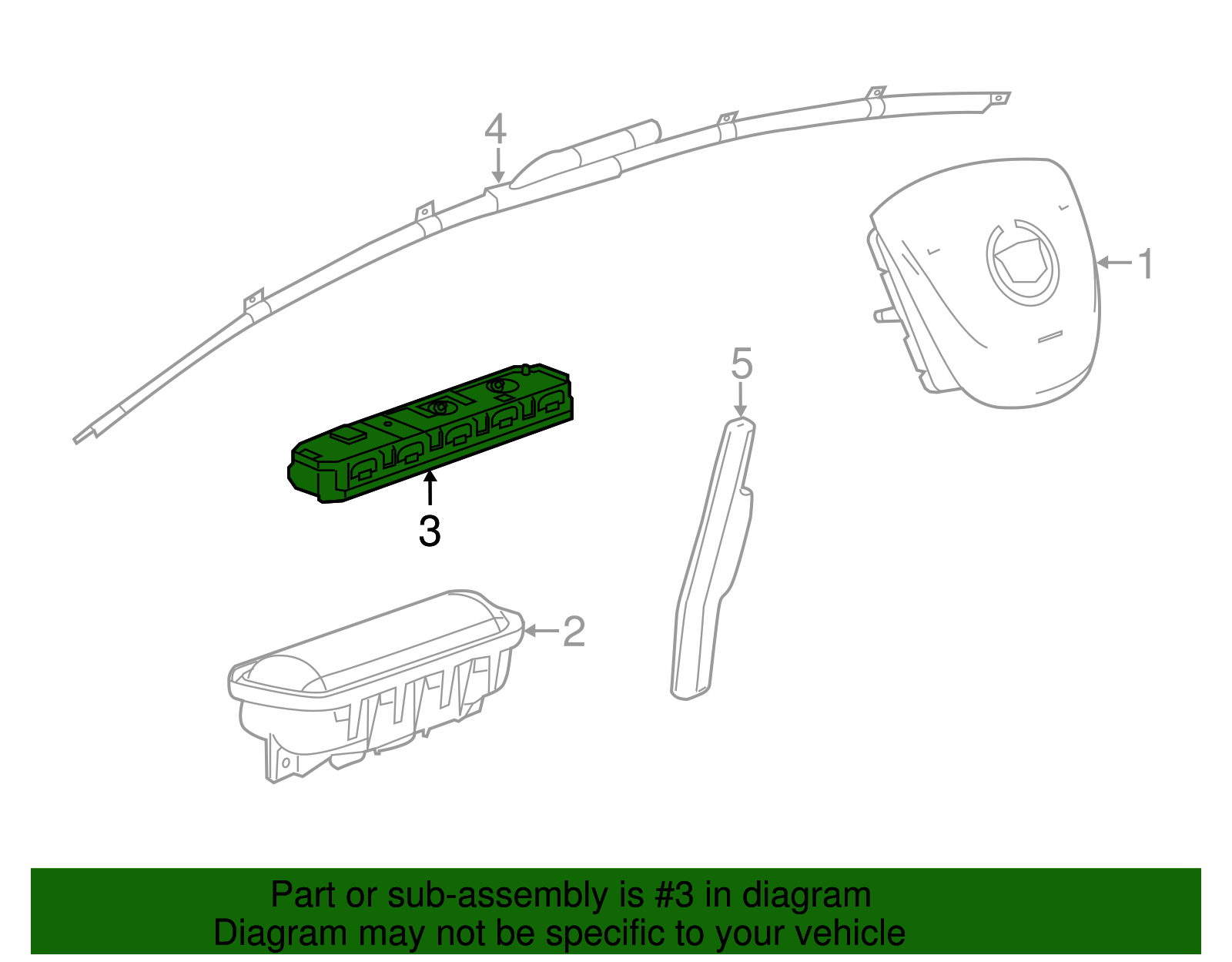 Passenger Side Lower Instrument Panel Airbag - GM (84040728)