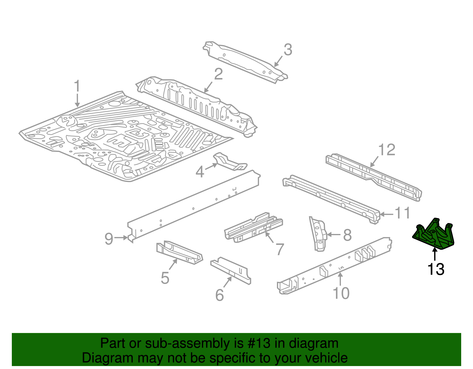 T75647 74647-TZ5-A01 - Brace C Cross-Member - 2017-2021 Honda | Honda Parts Cheap