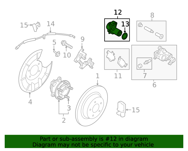 Rear Parking Brake Actuator For Ford F-150 2015-2021 – Left & Right – JL3Z-2B712-A / FL3Z-2B712-A