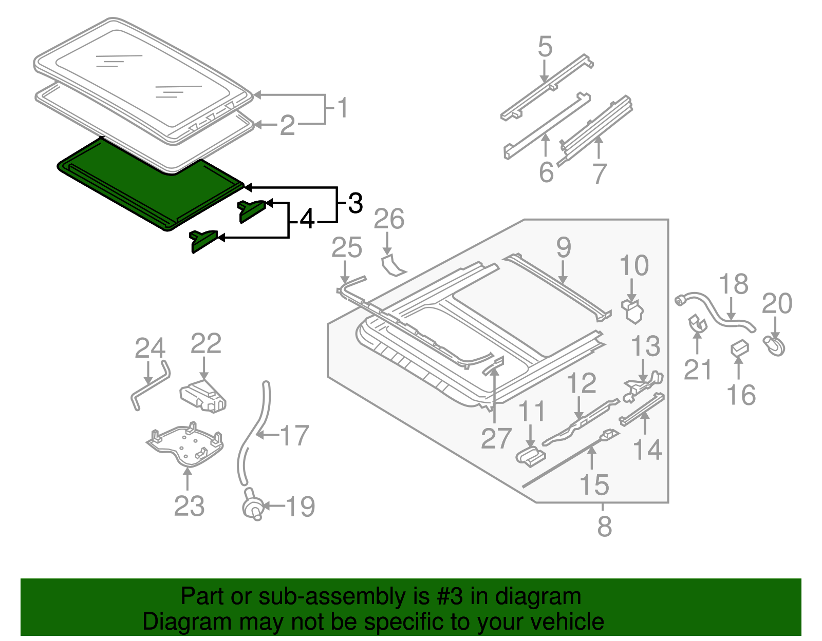 Sunshade - Volkswagen (8D0-877-255-D-MFV)