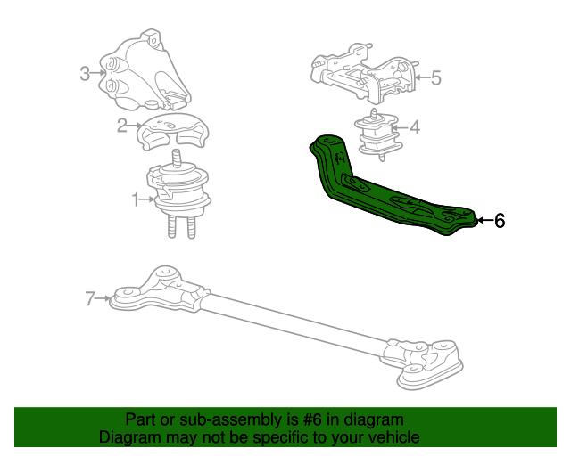 50835S2A000 Beam Transmission Mounting 20002009 Honda S2000