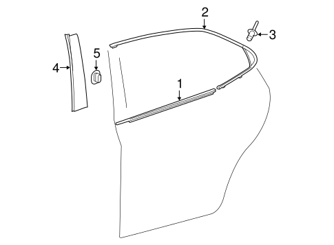 Exterior Trim - Rear Door for 2019 Toyota Camry #0