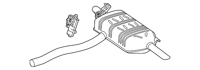 247-490-84-04 - Muffler & Pipe Assembly 2021-2023 Mercedes-Benz 