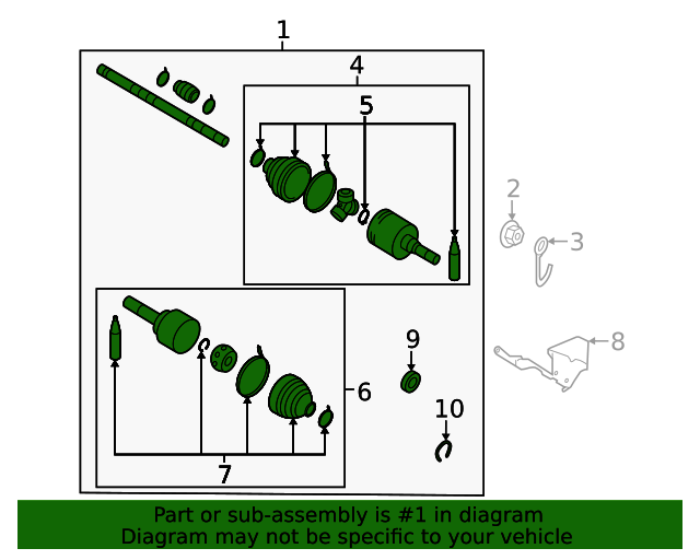 391015RA1A Genuine Nissan Factory Axle Assembly 391015RA1A Nissan Parts USA