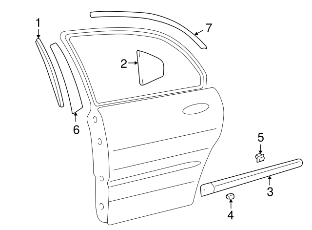 87732-3C200XX - Body Side Molding 2003-2006 Kia Optima | Kia.Parts Store