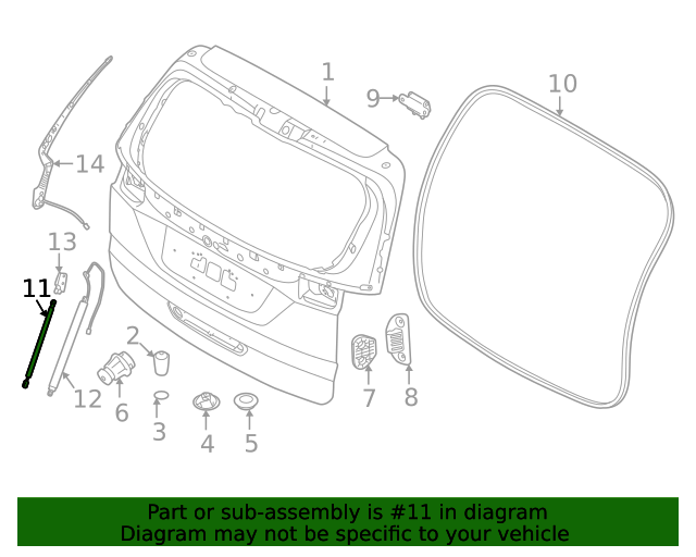 81841-R0000 - Lift Cylinder 2022-2024 Kia Carnival | Kia.Parts Store