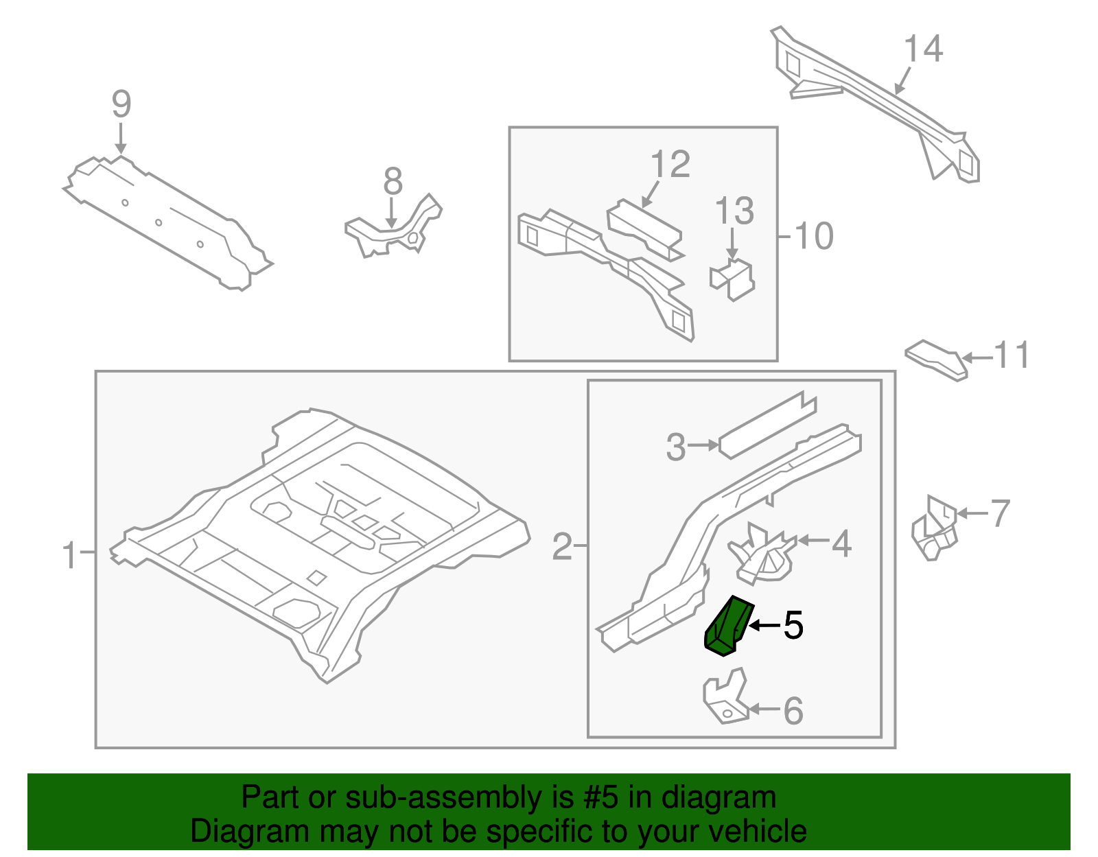 Rail Assembly Reinforcement - Ford (YL8Z-5045-AA)