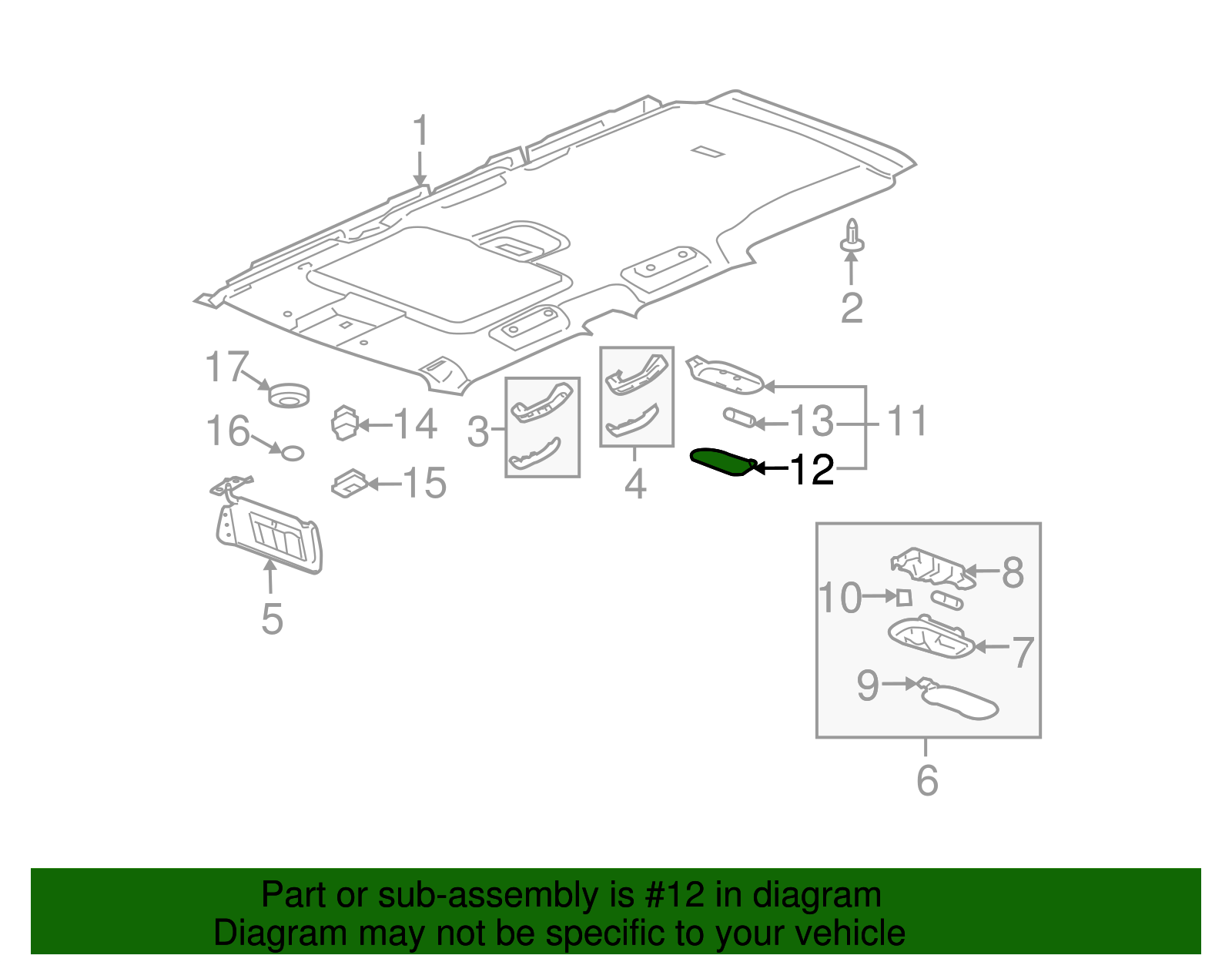 Dome Lamp Lens - GM (88892575)