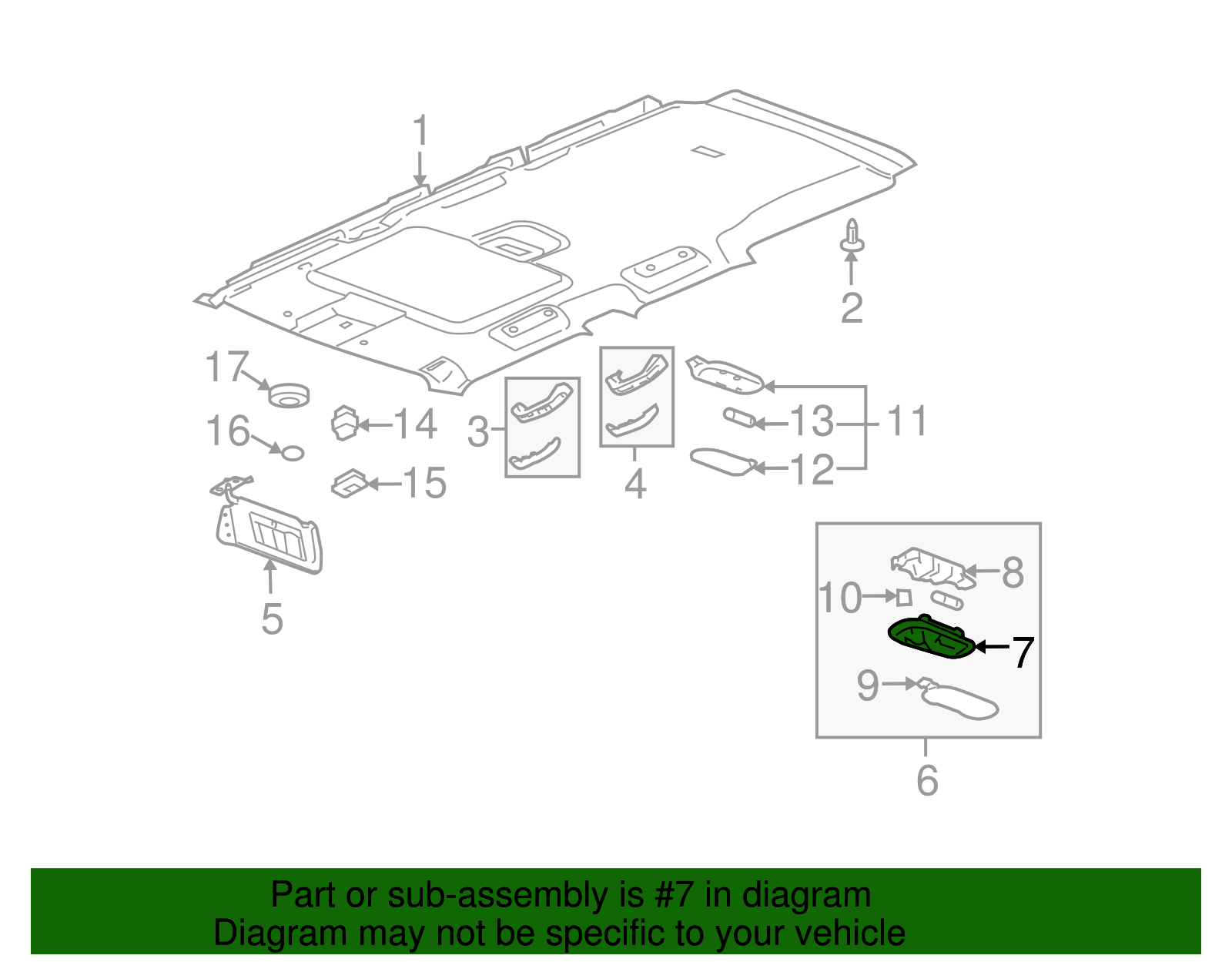 Dome Lamp Housing - GM (15032587)