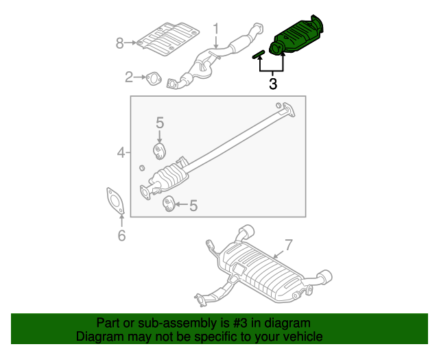 2895037650 Catalytic Converter 20052010 Kia Sportage Kia.Parts Store