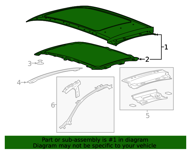 20162023 Lincoln OEM Panel Assembly Roof FA1Z5850202B Ford Parts