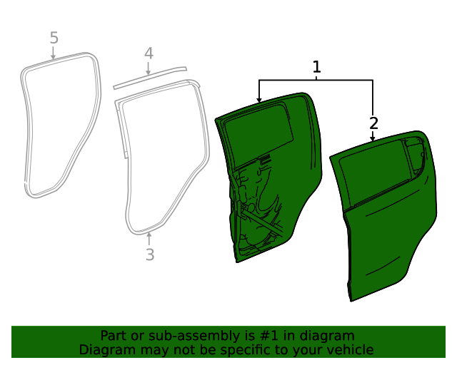 42424287 Door New OEM Part From GM Parts Direct GM Parts Store