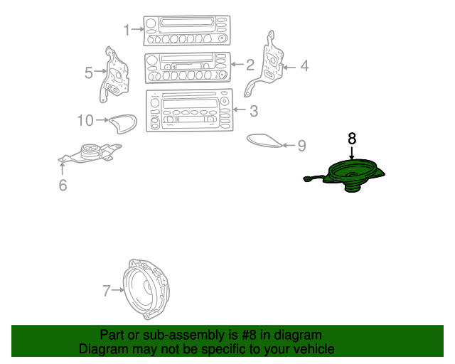 TOYOTA 64384-52010-B2 Speaker Grille Sub Assembly