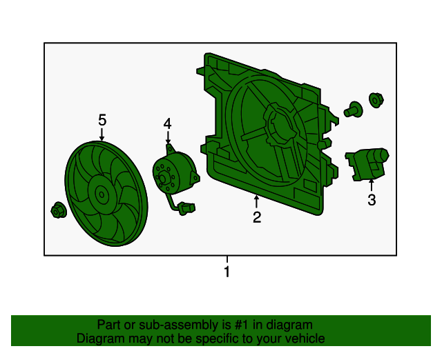 20082010 Chevrolet HHR Engine Cooling Fan Assembly with Shroud