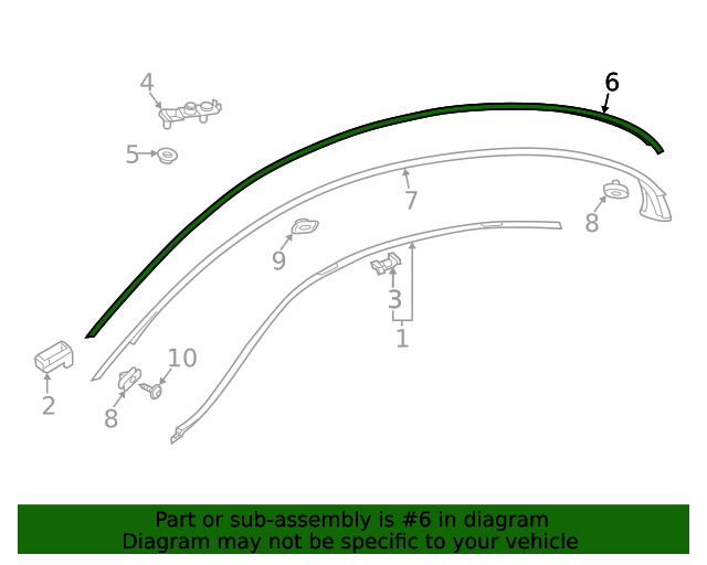 290673090064 Roof Molding 20192023 MercedesBenz MercedesBenz USA Parts