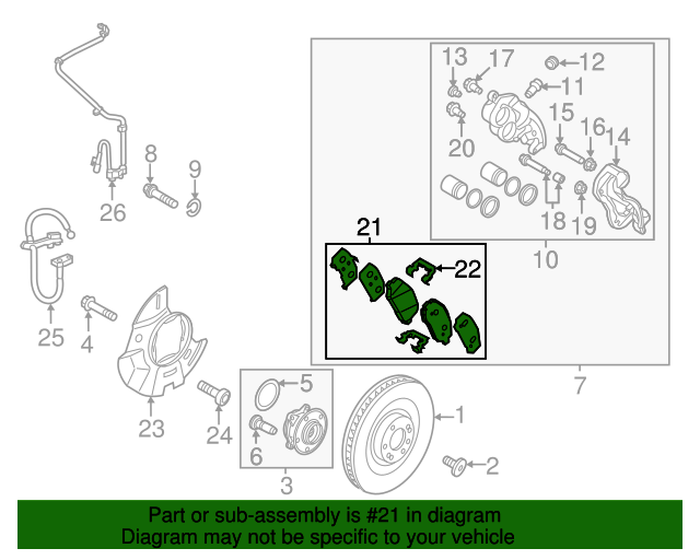 581012WA00 Brake Pads 20132015 Hyundai Santa Fe World OEM Parts