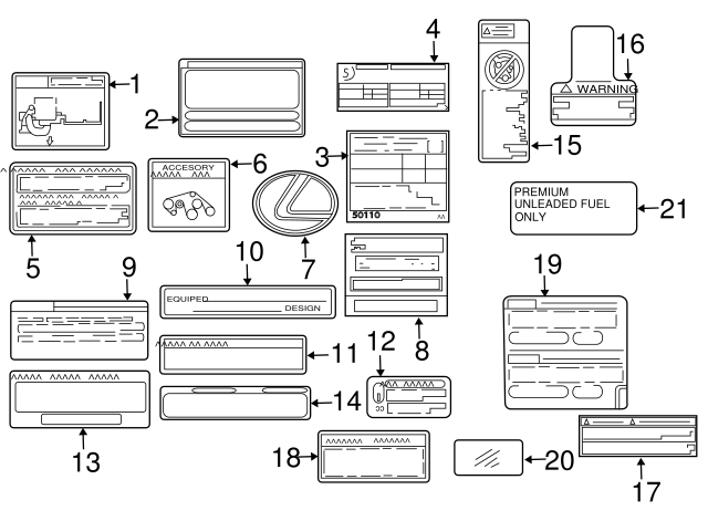 88723-60061 - AC Label - 2005-2006 Lexus GX470 | DiscMonster