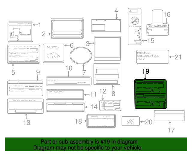 88723-60061 - AC Label - 2005-2006 Lexus GX470 | DiscMonster