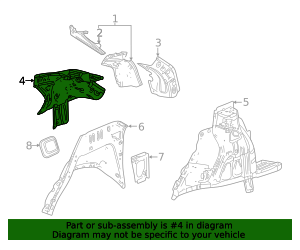60003512 - Driver Side Quarter Inner Panel 2021-2025 Chevrolet ...