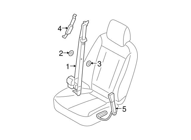 88880-0W000-WK - Seat Belt Assembly - 2007-2009 Hyundai Santa Fe ...