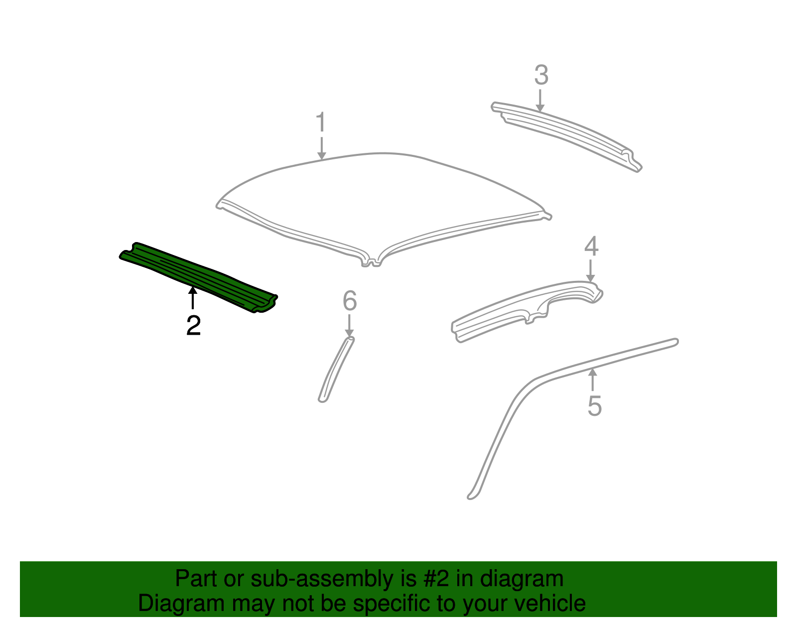 Windshield Header - Ford (YL3Z-1503418-AA)