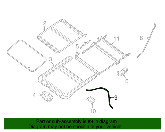 20072012 Nissan Altima Drain Hose 91390ZN50A Nissan Parts Plus