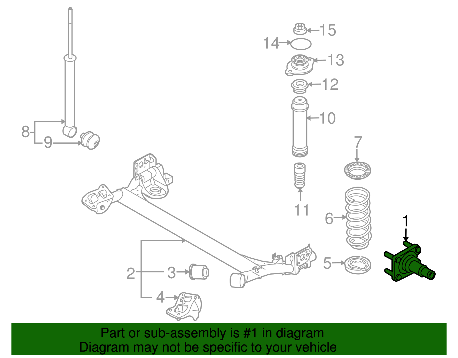 Rear Wheel Spindle - GM (96535151)