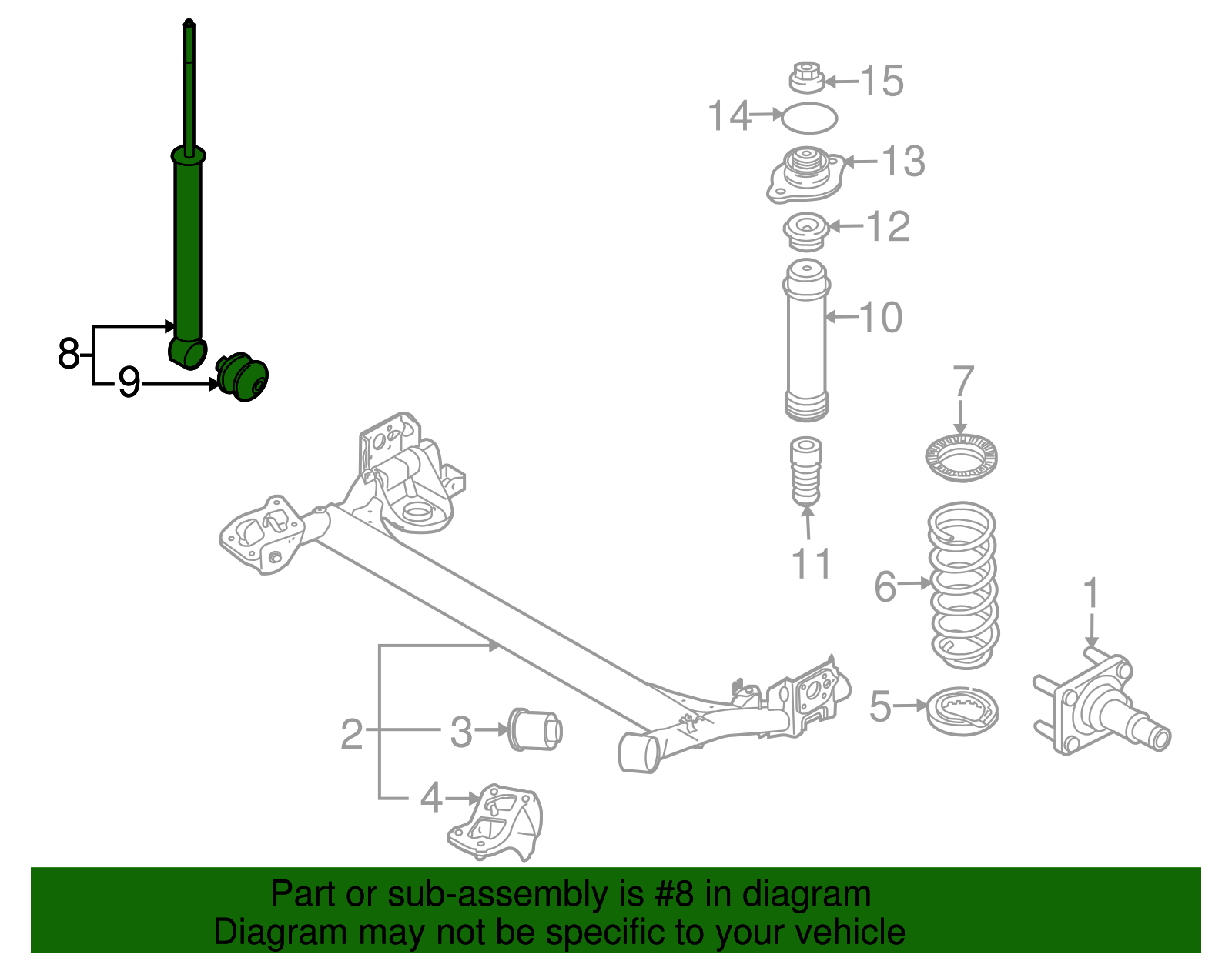 Rear Shock Absorber - GM (96980829)