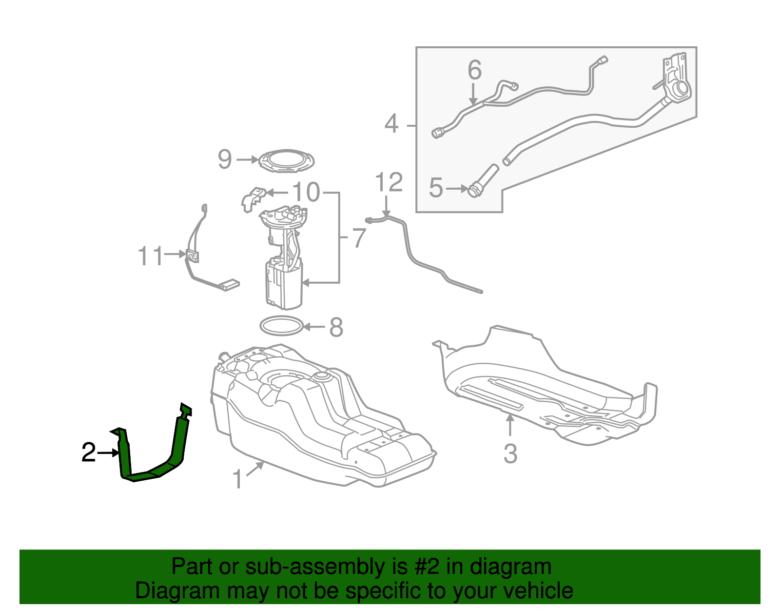 Fuel Tank Strap - GM (94738534)