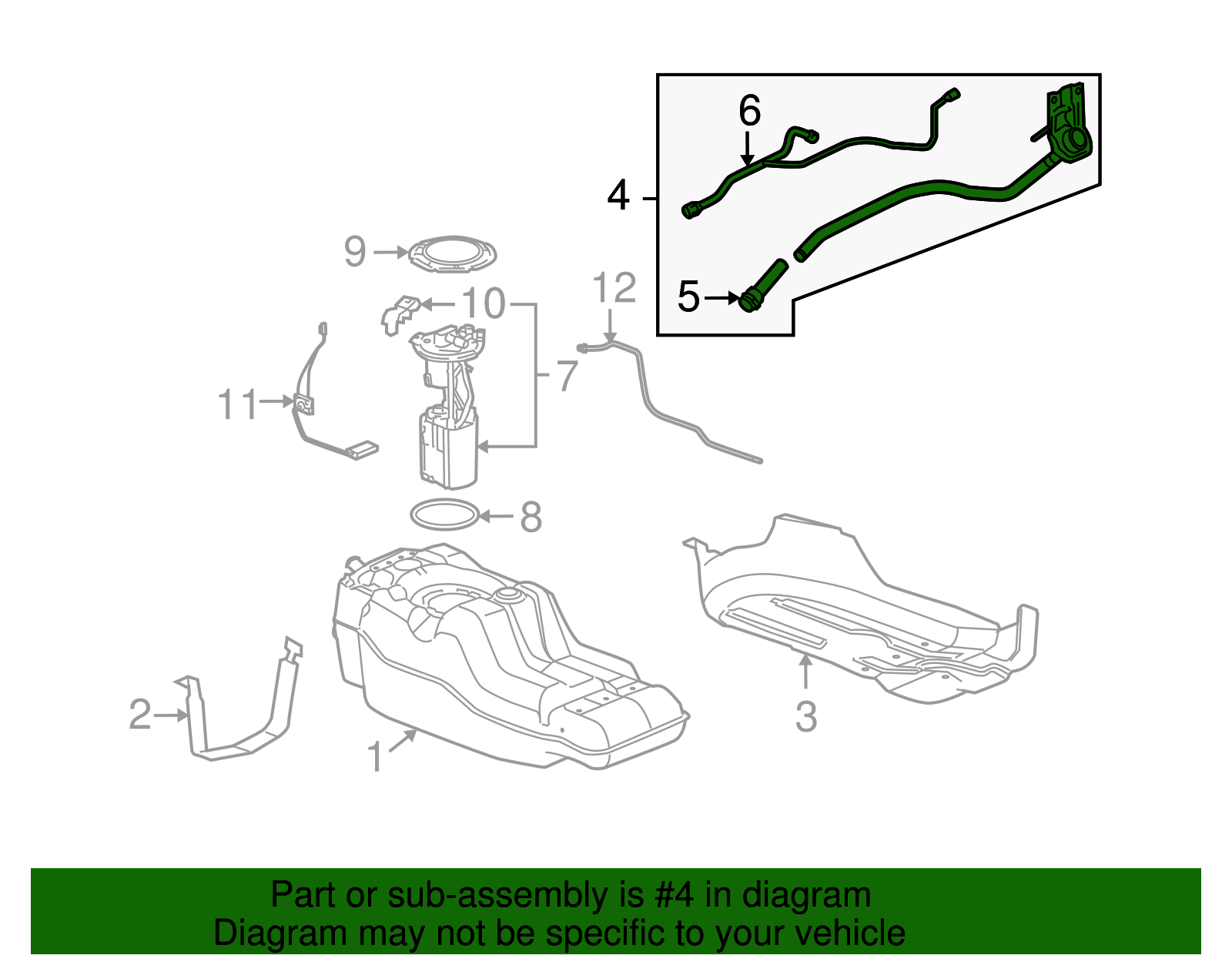 Pipe Assembly-F/Tnk Fil - GM (94723992)