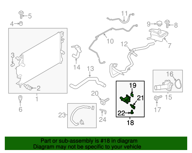 20132018 Ford Cooling System Bypass Line Adapter CJ5Z8K556B
