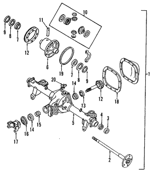 12554913 - Universals &amp; Rear Axle: Axle for Chevrolet: Camaro | Pontiac: Firebird Image