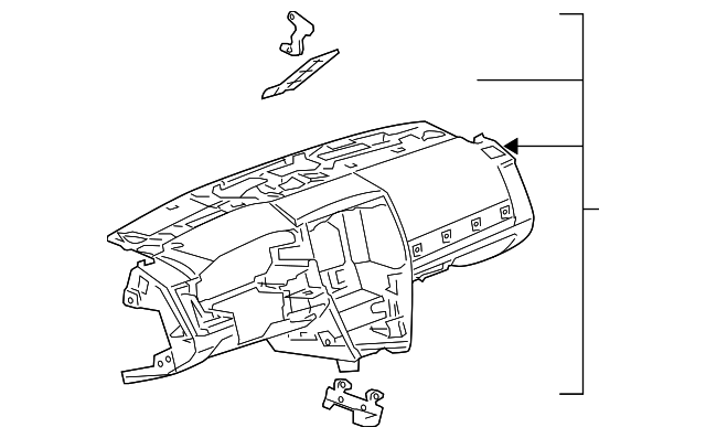Medium Dark Cashmere Instrument Panel - Cadillac (89045030)