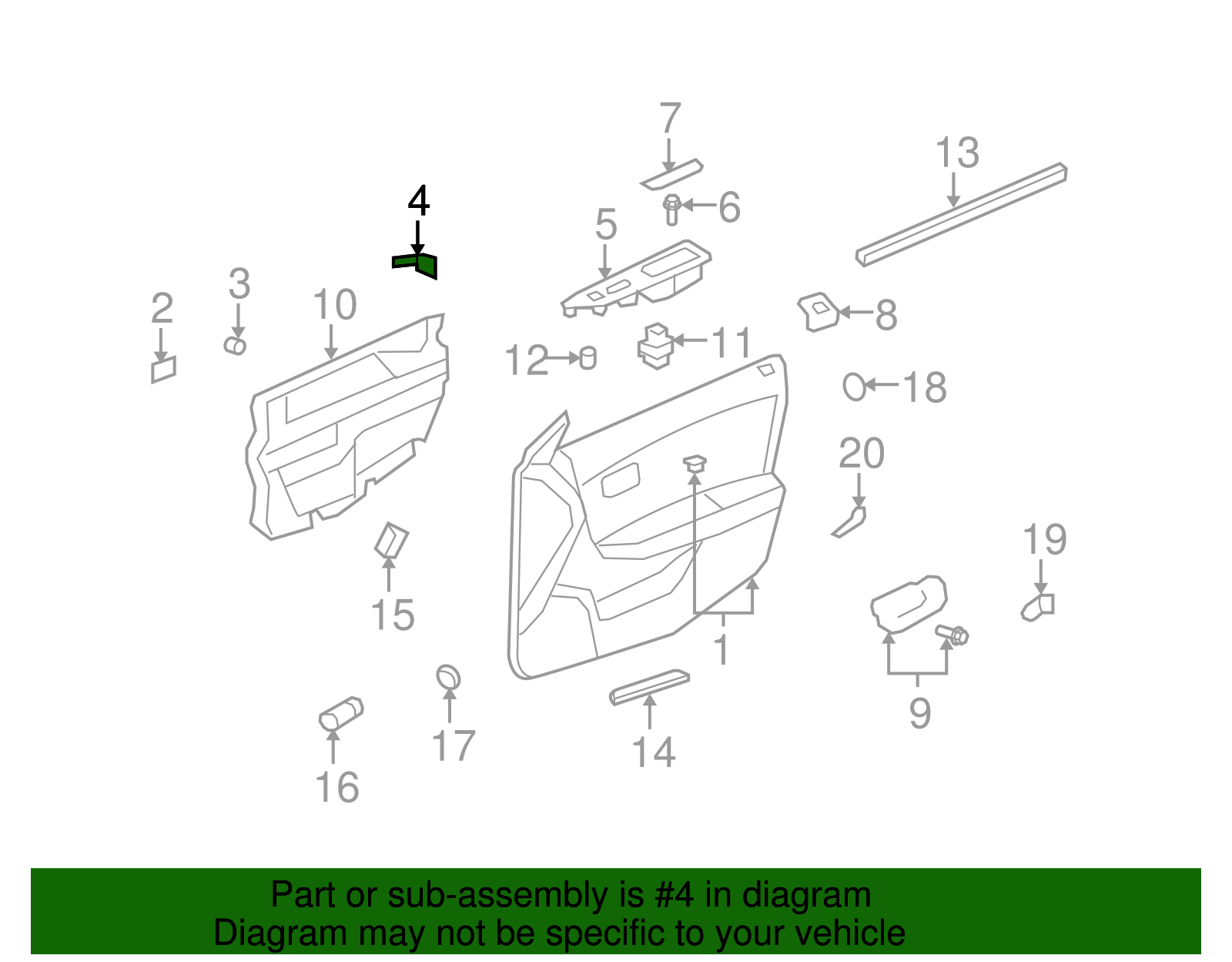 Bracket, Front S/D Tr - GM (22675533)