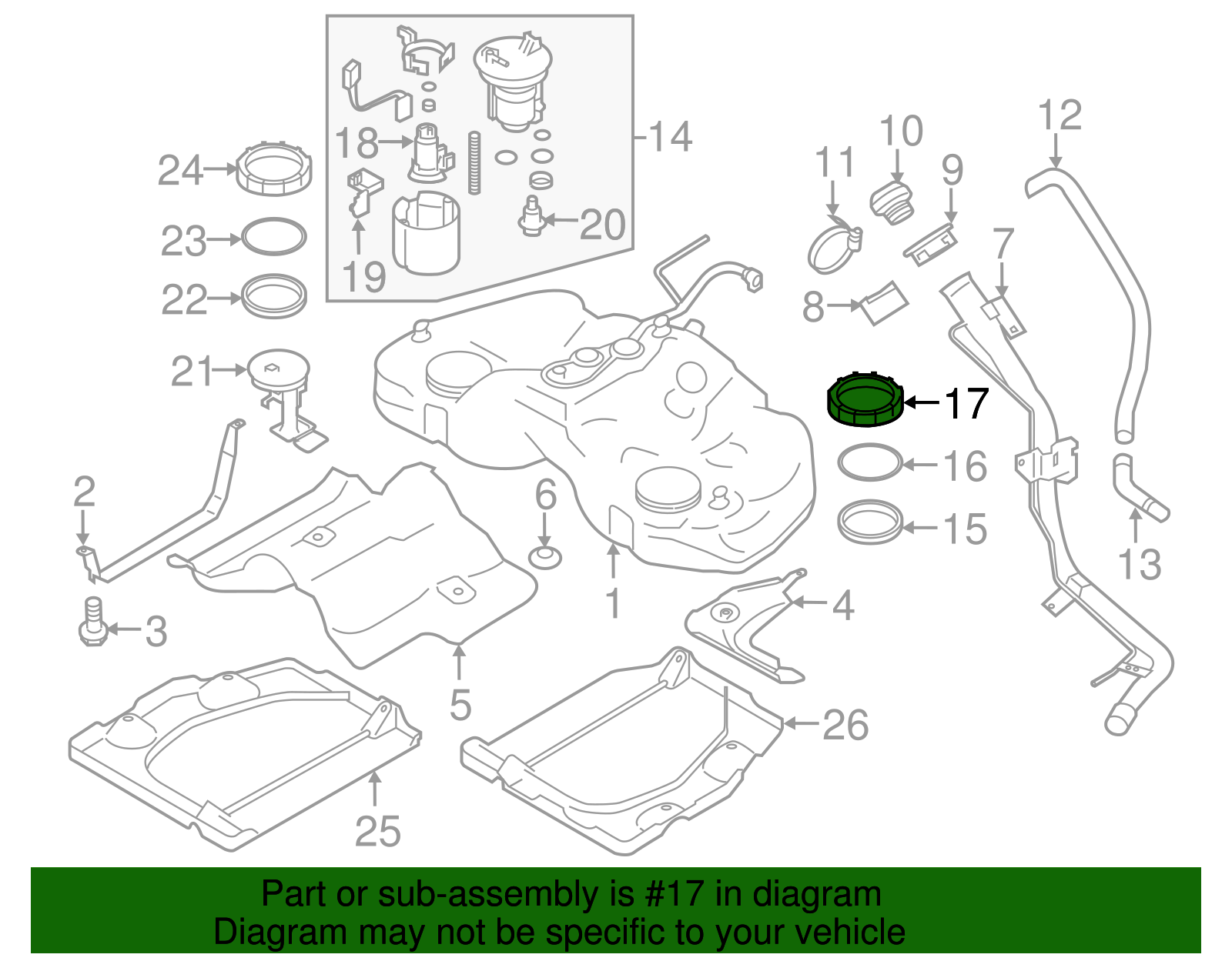 Fuel Pump Assembly Lock Ring - Scion (SU003-01023)