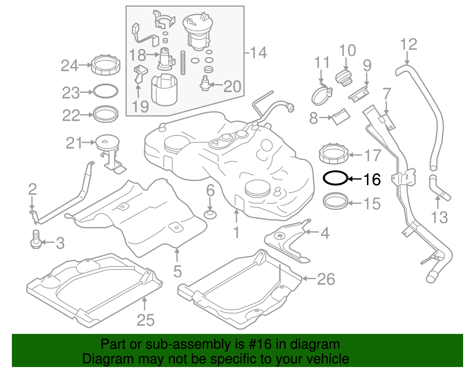 Fuel Pump Assembly Plate - Scion (SU003-04167)