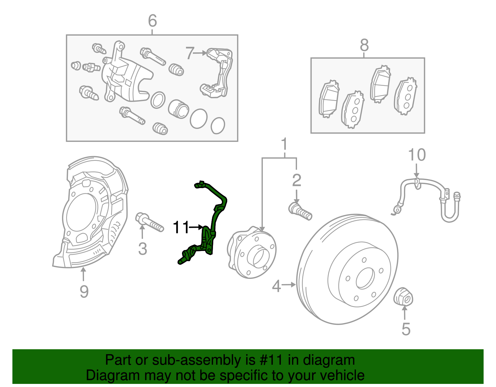 Front Speed Sensor - Toyota (89543-47040)