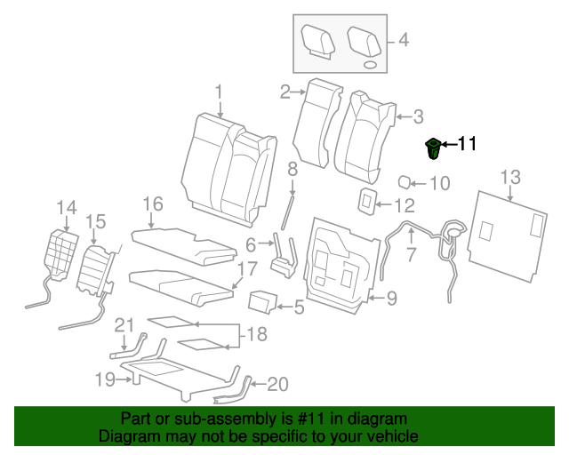 20132017 GMC Child Seat Bracket Cover 25956751