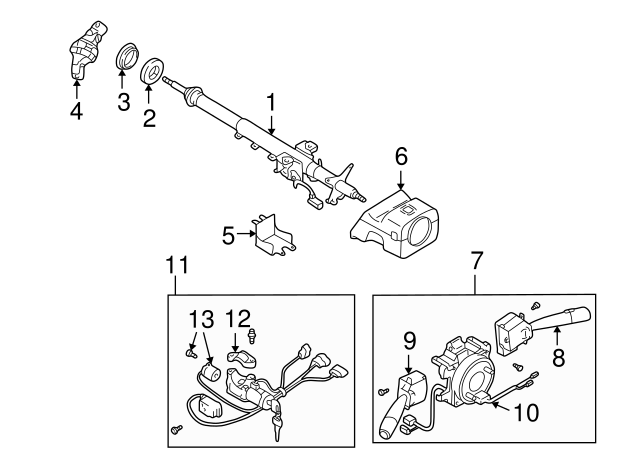 Genuine OEM Subaru 83139FC001 Ignition Switch - Forester Outback Legacy Impreza