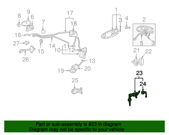 Left Genuine Hyundai 81970-38A00 Door Lock Assembly