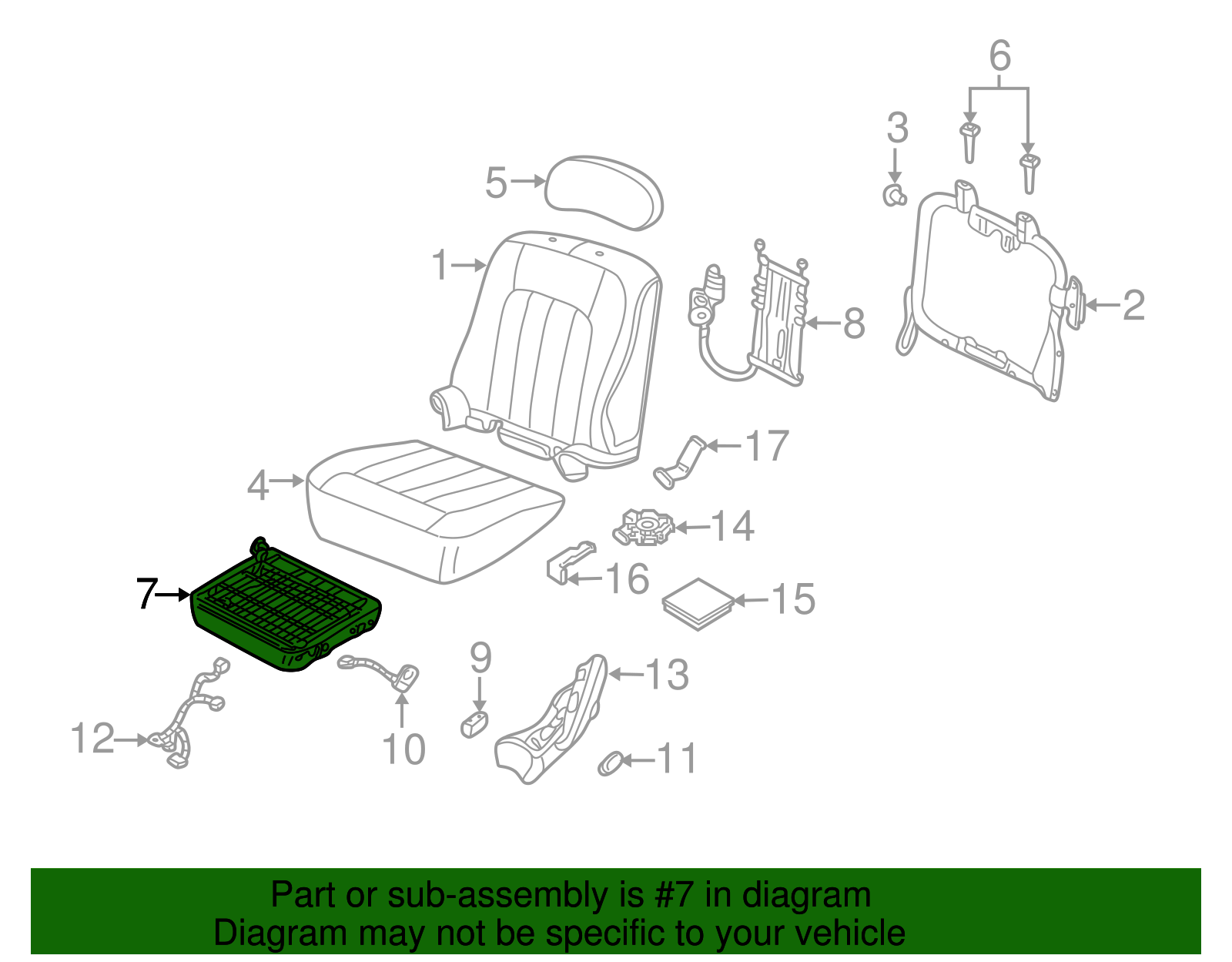Front Seat - Ford (YL3Z-1563100-BB)