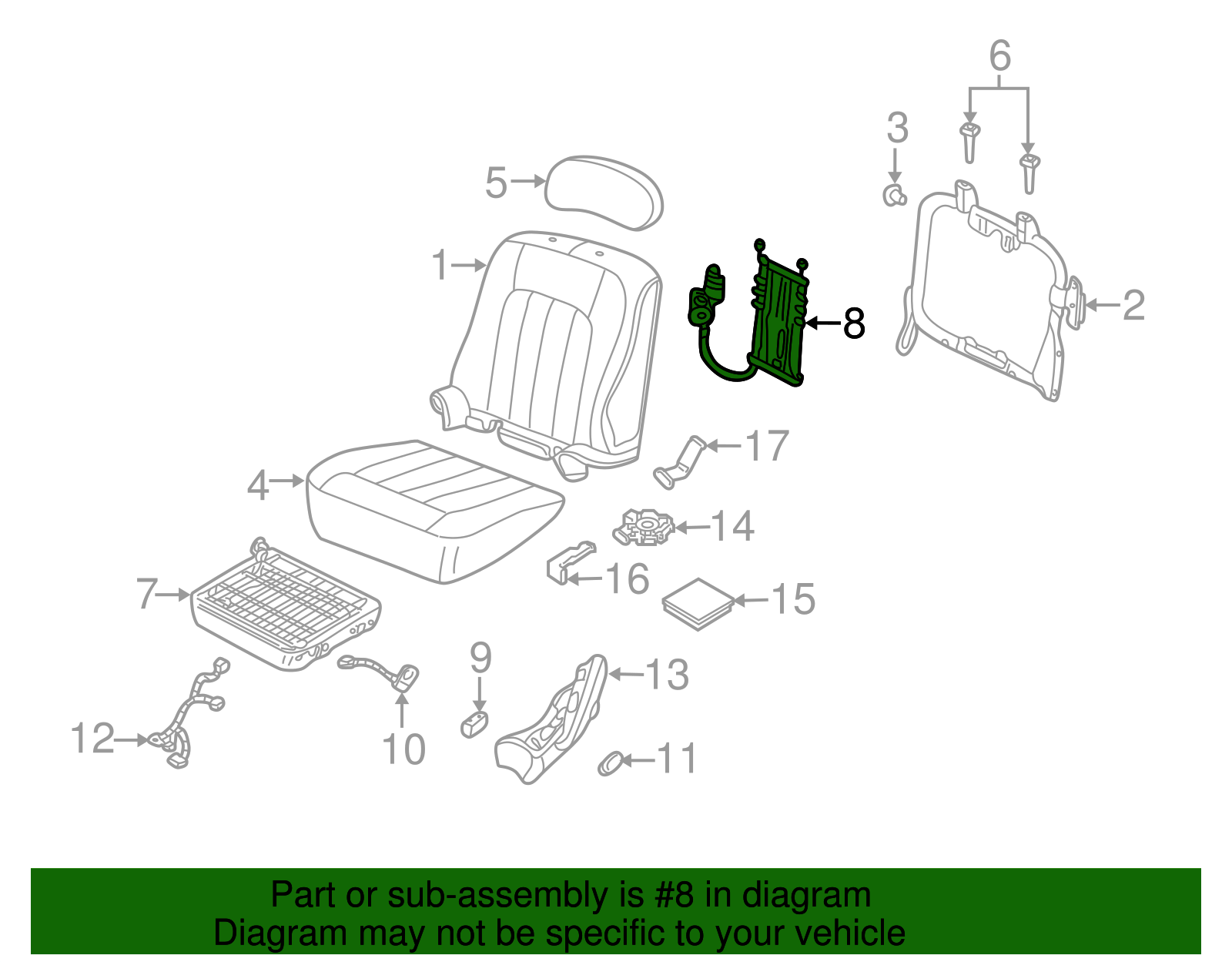Seat Adjuster - Ford (YL7Z-7865500-AA)