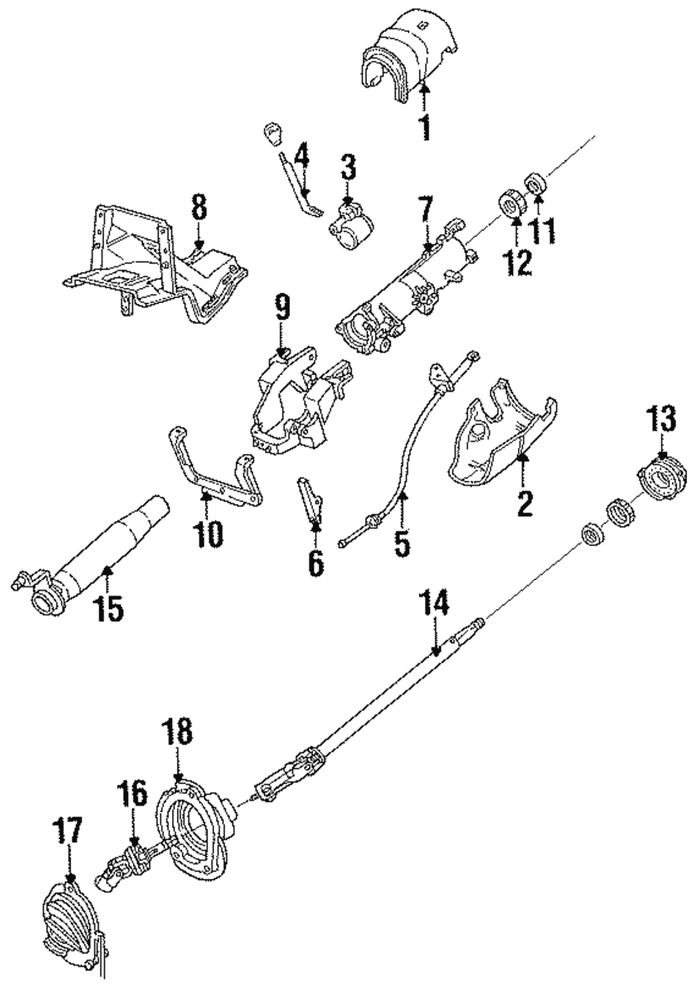 Steering Shaft - Ford (E8DZ-3524-A)