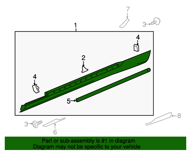 20122015 Chevrolet Camaro Primed Driver Side Rocker Panel Molding