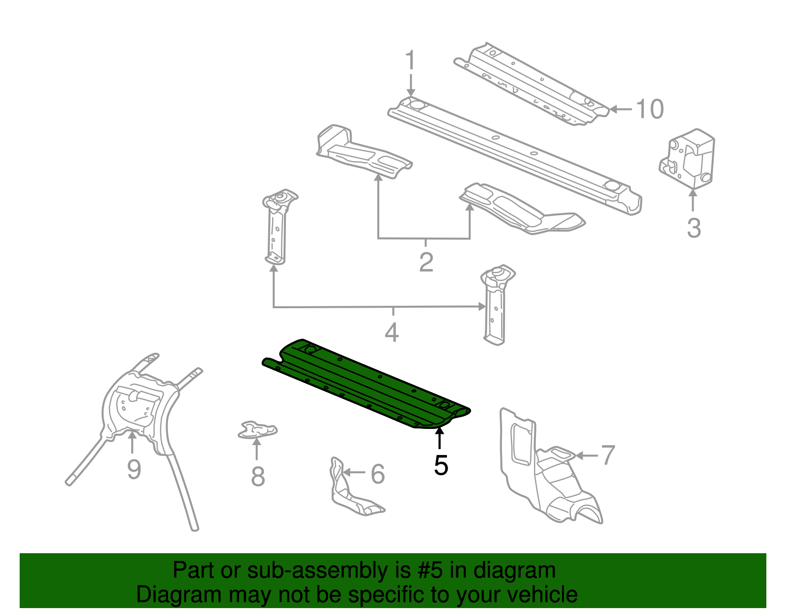 Lower Tie Bar - GM (25670412)