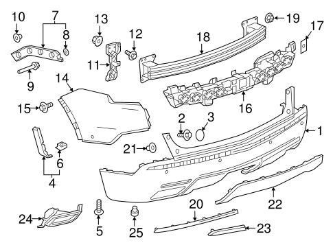 Bumper & Components - Rear for 2018 Cadillac XT5 #0