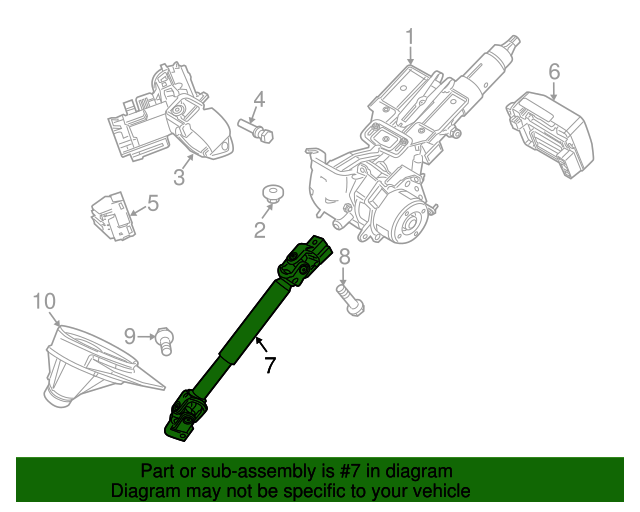 20142015 Ford Fiesta Intermediate Shaft C1BZ3A525A