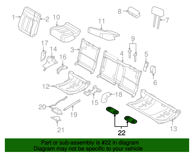 Ford BL3Z26061B44AA Child Restraint Anchor Plate 20112014 Ford F